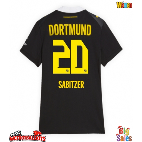 Borussia Dortmund Marcel Sabitzer #20 Replica Away Stadium Shirt for Women 2026-27 Short Sleeve